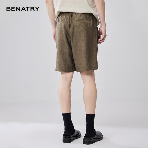 贝纳川夏季天丝肌理压褶短裤（套装下） 商品图2