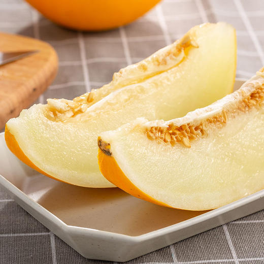 新鲜水果 陕西黄蜜瓜黄皮白心甜瓜 1枚 (每枚2斤左右) 商品图2