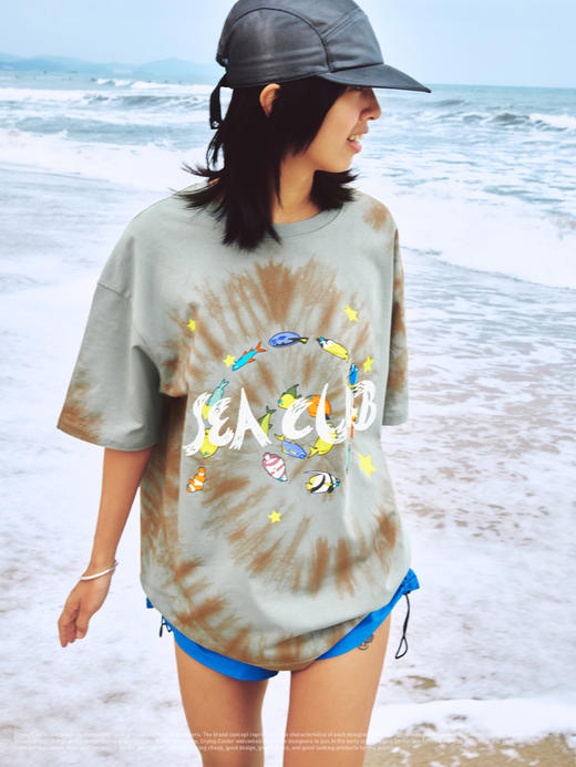 CryingCenter 星星热带鱼漩涡扎染短袖T恤 哭喊中心 商品图3