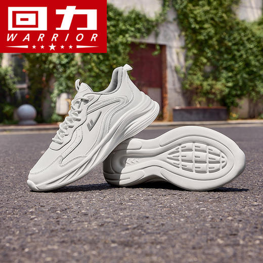 回力2025春秋新款运动鞋女鞋跑步鞋厚底皮面防滑跑步鞋休闲户外x 商品图3