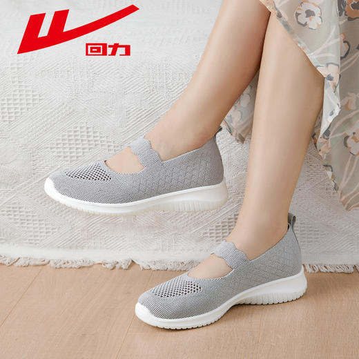 回力软底秋冬款老北京布鞋中老年一脚蹬女鞋平底舒适老人健步鞋 商品图2