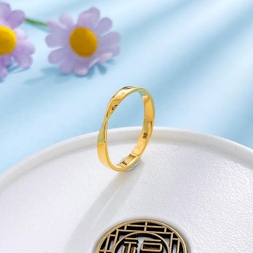 【限时克减150元】足金999.9 #莫比乌斯 #固口戒指 【精品】实心爱无尽莫比乌斯环固口圈戒（面宽约2.2-2.6mm）(JZ00949)（预售产品下单后不退款不退货不换货不补差价 商品图1