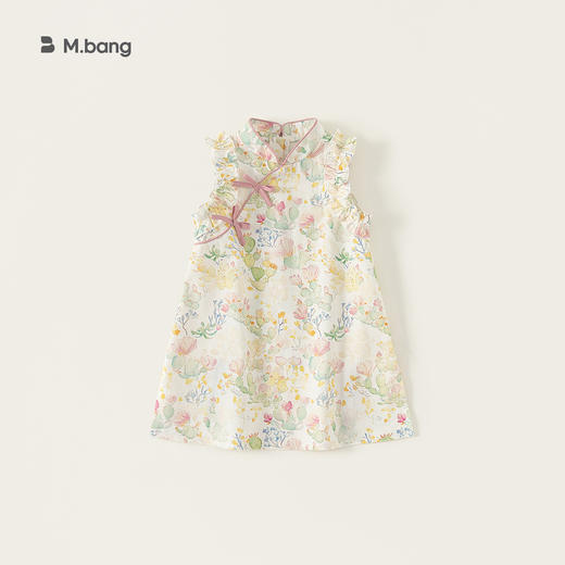 【新中式旗袍裙】宥宝品牌女童旗袍裙 夏季洋气无袖汉服连衣裙 商品图13