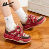 回力女鞋大头运动鞋2024新款潮鞋厚底板鞋女款复古酒红色休闲韩版 商品缩略图4