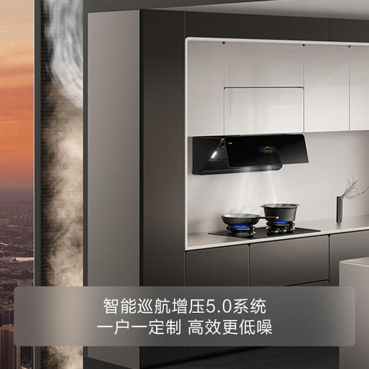 方太新月侧吸02-F1S变频26立方吸油烟机燃气灶家用烟灶套装 商品图0