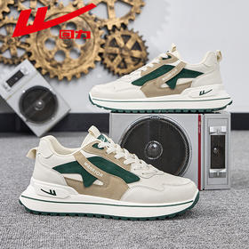 回力运动休闲鞋男鞋2025春季新款男士舒适软底皮面减震时尚潮流鞋