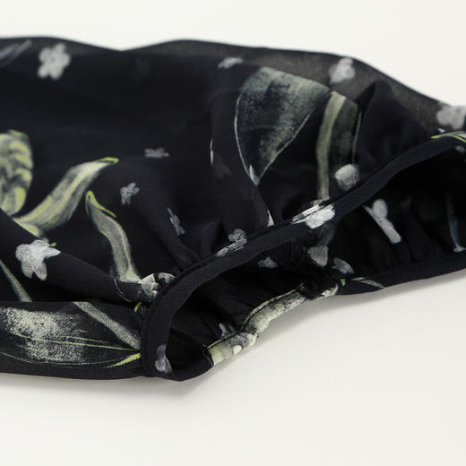 QF833斯尔丽25新款法式浪漫荷叶边腰间流苏显高显瘦散大摆碎花连衣裙 商品图7