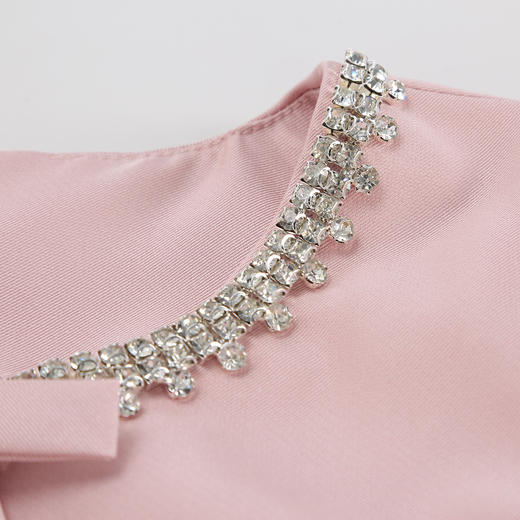 QF879斯尔丽25新款法式优雅丝毛轻礼服宴会着装华丽精致绣珠A摆连衣裙 商品图6