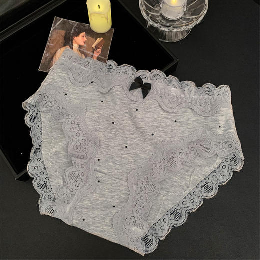 【百分棉~甜美复古💖舒适满分！拍1发3！】女生必备蕾丝花边纯棉内裤✨透气柔软，做你的贴心小秘密！女生甜美少女复古蕾丝花边 舒适A类纯棉透气全棉裆内裤  商品图5