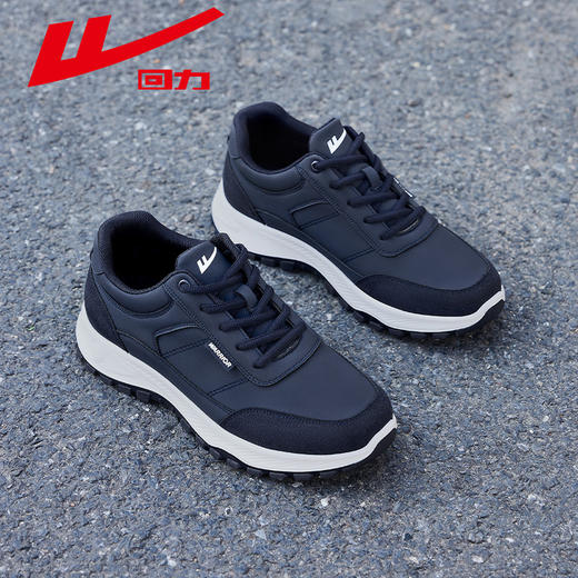 回力爸爸鞋子冬季男士软底老人鞋中老年健步鞋皮面保暖休闲运动鞋WXY(JS)-1599 商品图3