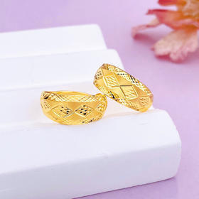 【限时克减150元】足金999.9 菱形车花蛇肚耳包(ES00617)预售产品下单后不退款不退货不换货不补差价