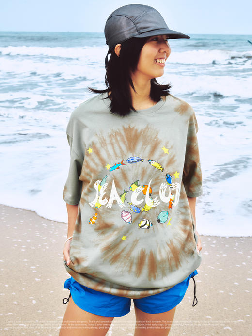 CryingCenter 星星热带鱼漩涡扎染短袖T恤 哭喊中心 商品图2