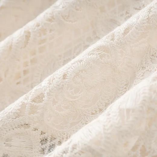 「高货wl」全新升级【铂金会员330/天猫439/差价109】(42220)洛诗琳法式重工亮片刺绣蕾丝连衣裙2025夏季雅致收腰裙子女42220 商品图3