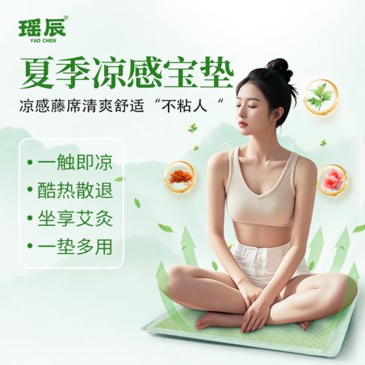 热卖！给屁股开空调！瑶辰艾草养生凉感坐垫 天然凉感 久坐不闷  坐灸养生多场景适用 商品图0
