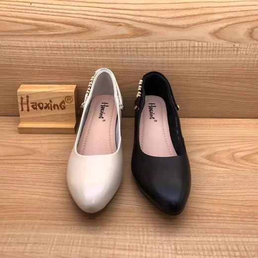 豪行春季新品时尚休闲真皮浅口女单工装鞋23120363 商品图5