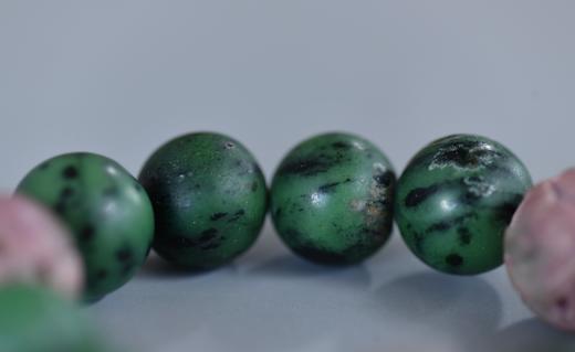 清代碧玺朝珠西瓜碧玺镂空雕花珠手串 商品图5