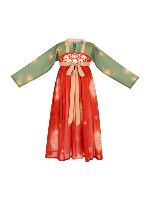 【重回汉唐小锦兔】汉服女童唐制直领对襟衫齐胸衫裙襦裙中国风亲子款夏季 商品图5