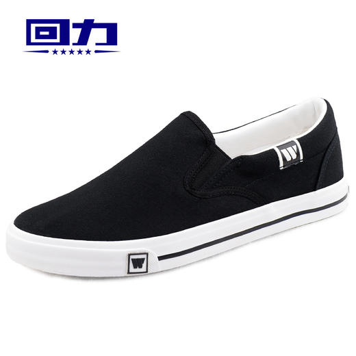 回力男鞋春季防滑一脚蹬透气低帮休闲鞋软底懒人鞋春夏老北京布鞋 商品图1