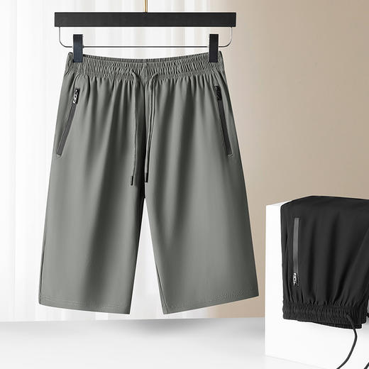 【速干】【DWN】大依优型大码休闲五分短裤冰丝中裤大号裤子弹力透气加肥加大夏季松紧腰宽松运动 商品图1