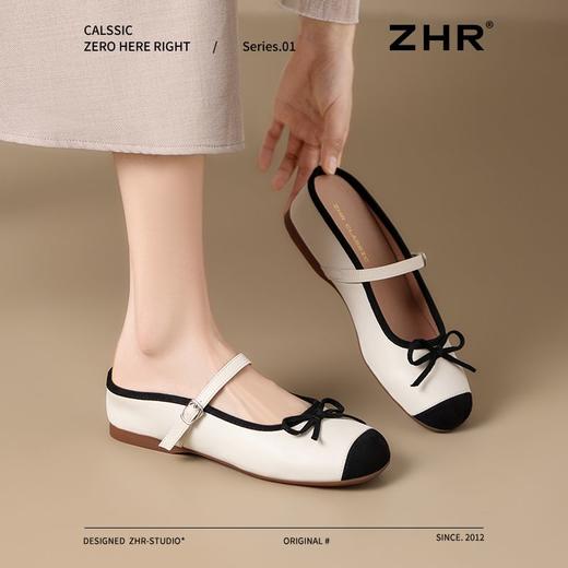 ZHR则则真皮包头拖鞋2025新款内增高时尚外穿拖鞋气质通勤单鞋女 商品图9