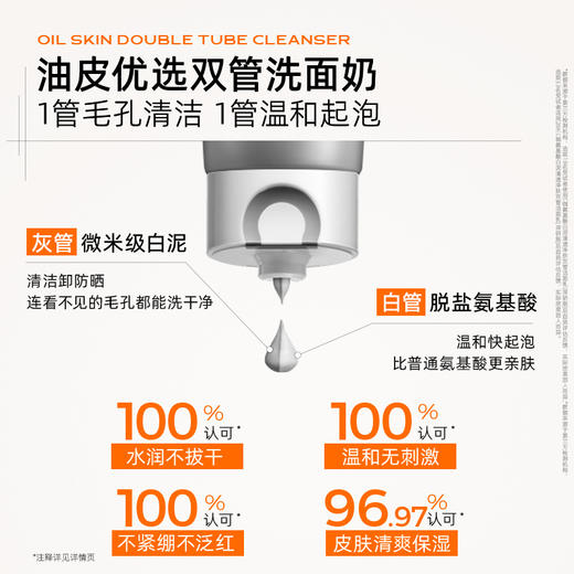 C咖氨基酸白泥清透净肤双管洁面乳40g+40g 商品图1
