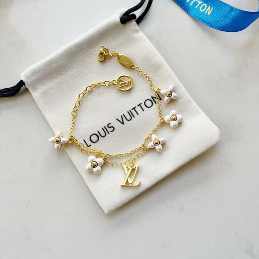 D050631双层链条设计花卉四叶草树脂双层手链 商品图0