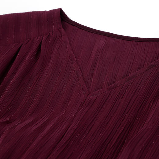 QF857斯尔丽2025夏季新款简约时尚通勤日常压褶显瘦宽松好穿连衣裙 商品图5