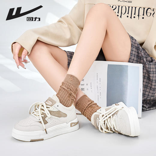 回力女鞋小白鞋2025春季新款时尚休闲运动鞋百搭学生厚底板鞋女款 商品图3