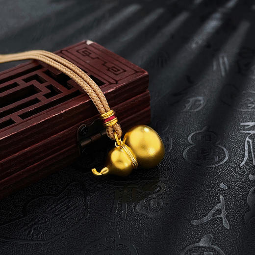 【限时克减128元】足金999.9 #葫芦 #低温珐琅 古法空心挂绳吊坠福禄双至招财葫芦吊坠（含配件）(ANWGFDZ01062-4)（预售产品下单后不退款不退货不换货不补差价） 商品图1