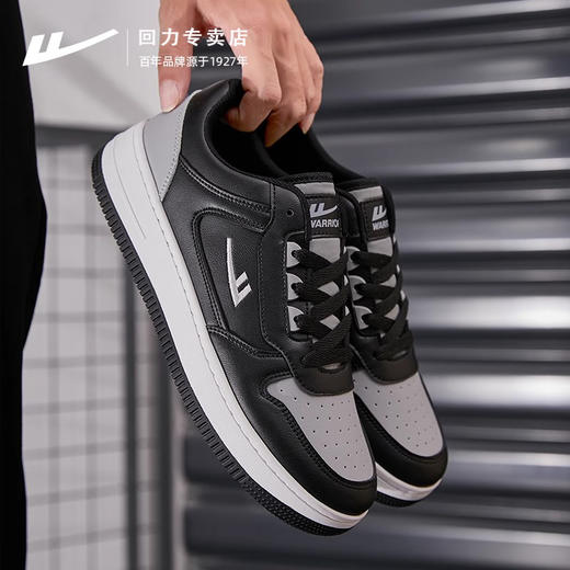 回力男鞋加绒板鞋2025春季新款黑色休闲鞋百搭男士鞋子爆款运动鞋 商品图3
