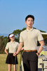 男女同款冰感新疆纯棉纯色拼色翻领短袖polo衫T08/5616/5617 商品缩略图0
