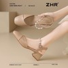 ZHR则则法式包头凉鞋女粗跟夏季仙女风浅口玛丽珍鞋软底凉鞋女 商品缩略图0