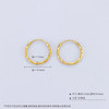 【限时克减128元】足金999 #莫比乌斯 （足金999字印）5G黄金空心几何形莫比乌斯极简系列圆形耳饰卡扣耳圈(AV5GES00014)预售产品下单后不退款不退货不换货不补差价 商品缩略图3