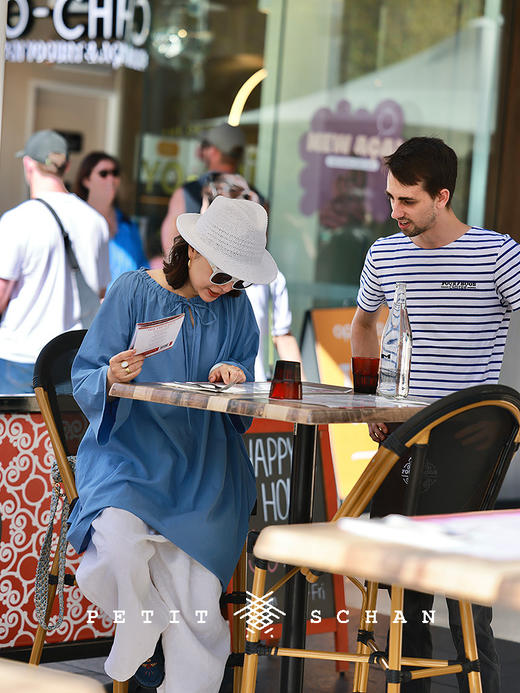 PETIT SCHAN小闪 CLO#805 wander 云游 纯棉文艺抽绳八分袖连衣裙 商品图3