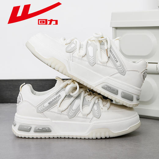 回力男鞋春秋款2024新款小白鞋男黑白熊猫鞋子男士休闲运动潮板鞋 商品图2