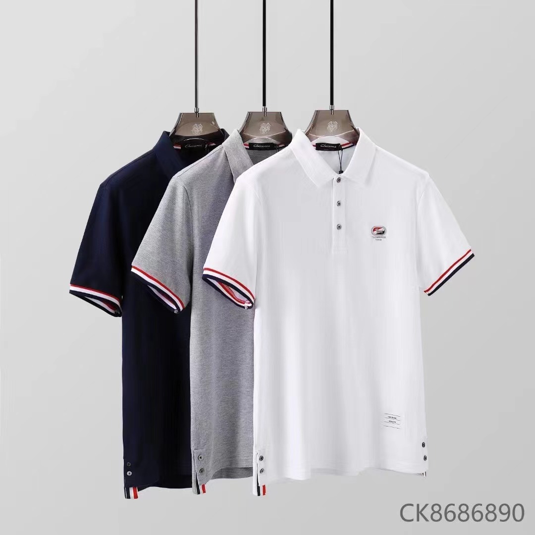 夏季新款胸前刺绣翻领polo衫纯棉休闲百搭款上衣  XLM-CK8686890*