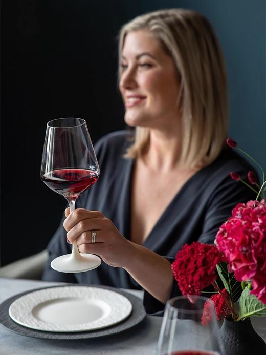 德国villeroyboch唯宝匠心岩高档创意黑白色高脚红葡萄酒杯香槟杯匠心岩红酒杯2支装 商品图3