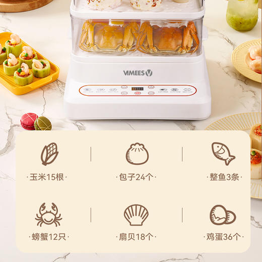 维米仕（vimees）超大多功能电蒸锅24L 白色VM8091 商品图4