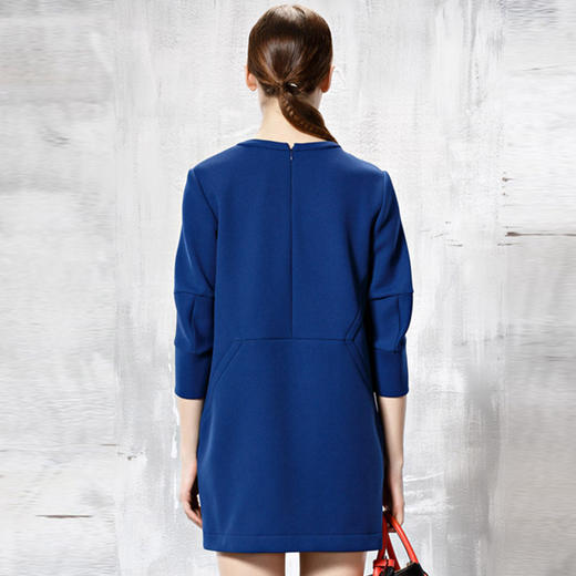 A1143480601  玛丝菲尔Marisfrolg Marisfrolg/玛丝菲尔 简约时尚圆领七分袖连衣裙 商品图3