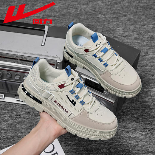 回力男鞋春季新款运动休闲低帮学生板鞋潮鞋百搭爆款男士厚底工装 商品图3