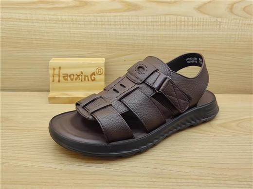 豪行夏季新款正品真皮沙滩鞋休闲舒适露趾男凉鞋14212009 商品图1