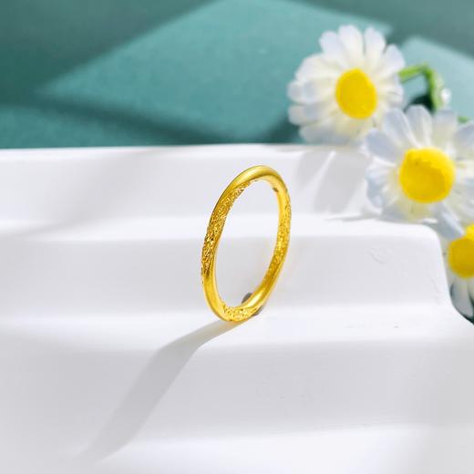 【限时克减150元】足金999.9 #招财纳福 #祈福 古法实心固口吉祥平安祥云纹圈戒（面宽约1.7-2.1mm）(AIGFJZ00282)预售产品下单后不退款不退货不换货不补差价 商品图1