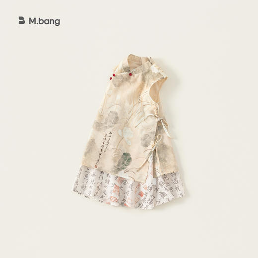 【新中式旗袍裙】宥宝品牌女童旗袍裙 夏季洋气无袖汉服连衣裙 商品图8