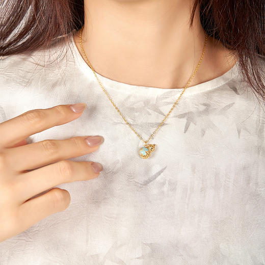 大英博物馆 东方梦境系列 玲珑福禄项链 蓝色 商品图1