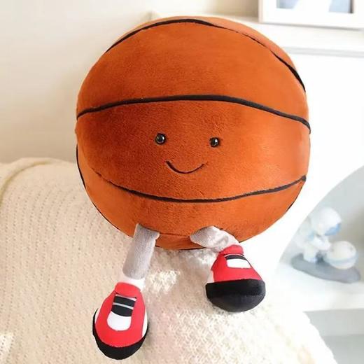 生日礼物！【篮球宝宝抱枕，亲肤毛绒面料~】创意公仔趣味篮球 学生毛绒玩具 足球玩偶 幼儿园生日礼物 儿童男孩-QQ 商品图4