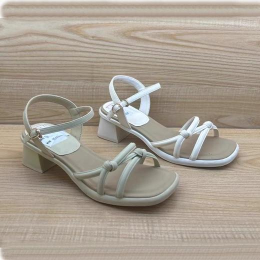 豪行夏季新款24230200真皮时尚休闲中跟女鞋凉鞋皮鞋 商品图0