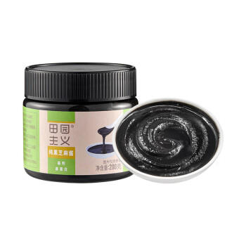 田园主义纯黑芝麻酱面包涂抹贝果吐司无0添加蔗糖高蛋白调味早餐200g*1瓶 /粮油调味 /调味品 /中式酱料 商品图5