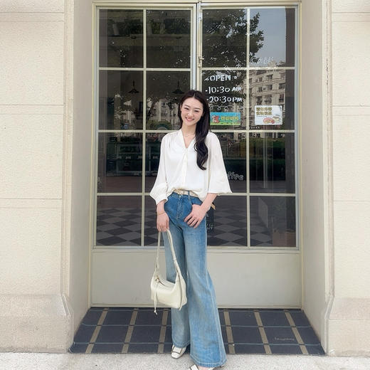 火桐hooton 忽而今夏 超薄四面弹微喇牛仔裤9116/9009 商品图2