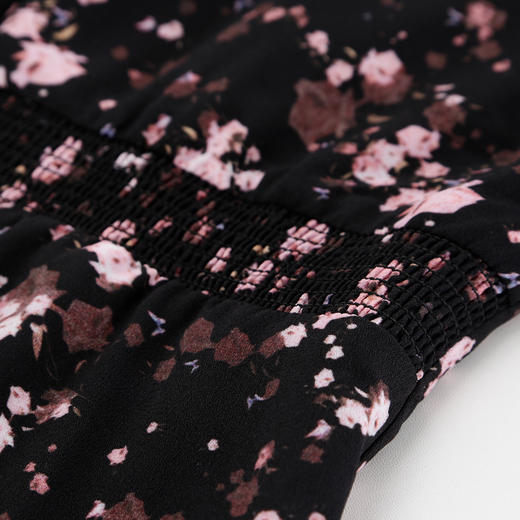 QF83025新款改良旗袍修身立体盘花腰间打褶藏肉不规则波浪裙摆连衣裙 商品图5