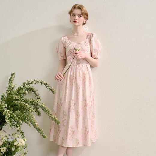 【限时秒杀】【海边度假风】法式纯欲辣妹风碎花裙女夏季泡泡袖连衣裙H0050871/H0051067 商品图2